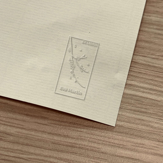 Bookplate of a flowering branch