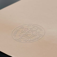 Flowery fox bookplate embosser