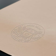 Embossing bookplate flowery book