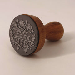 Ex-libris stamp with flowery name