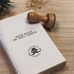 Ex-libris stamp of Mr. Moustache