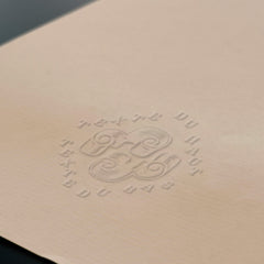 Dry stamp with diamond-shaped ornaments