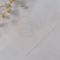 Dragon drawing dry stamp