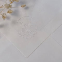 Minimalist wedding dry stamp