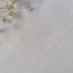 Vintage wedding dry stamp