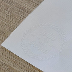 Vintage wedding dry stamp