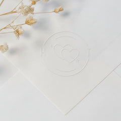 Double heart wedding footprint