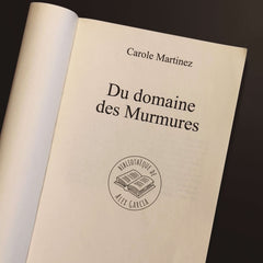 Ex-libris stamp, open book