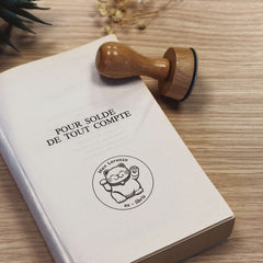 Lucky cat bookplate stamp