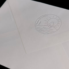 Snowy Mountain Bookplate Embosser