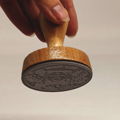 Ex-libris stamp, flowery book