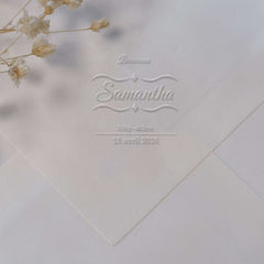 Embossing Welcome Birth