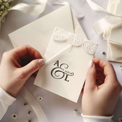 Wedding stamp with initials &amp; date