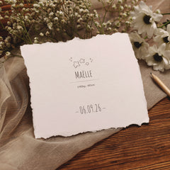 Birth announcement stamp with star design