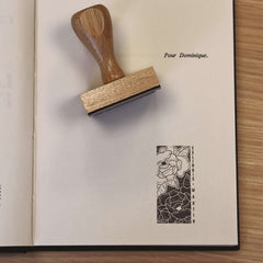 Floral Ex-Libris Stamp