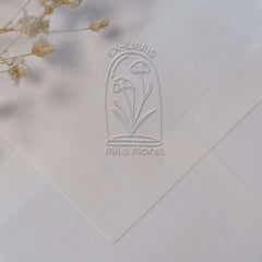 Ex-libris flowers under glass