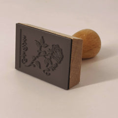 Ex-libris stamp with rose design