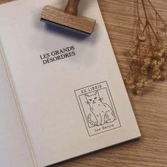Framed cat bookplate