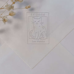 Framed cat bookplate