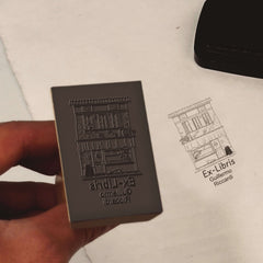 Ex-libris stamp, cafe sign