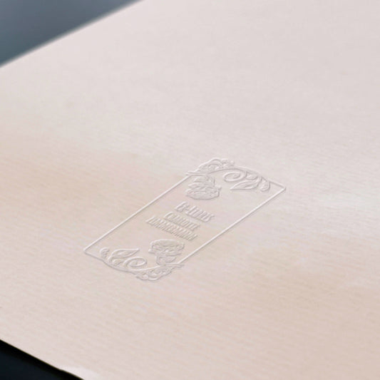 Embossing bookplate with decorative roses