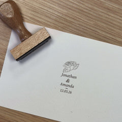 Wedding Stamp with Large Rose