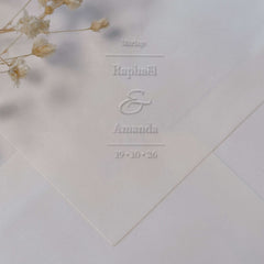 Simple and elegant wedding embosser