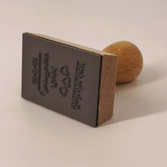Wedding Stamp with 3 Little Hearts