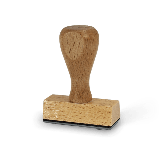 Wooden Rectangular Stamp 2x5 cm