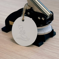 Bookplate for a reader on a pouf