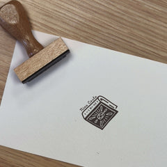 Ex-libris stamp, large book