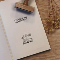 Ex-libris stamp, magic book