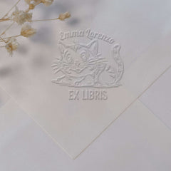 Tabby cat bookplate