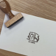 Tabby cat bookplate