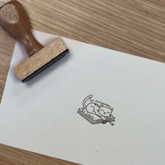 Ex-libris stamp - cat nap