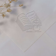 Bookplate in front of book