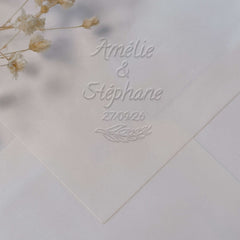 Olive branch wedding embosser